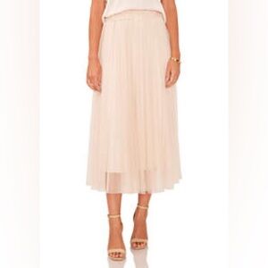 Vince Camuto Women's Mesh Tulle Midi Skirt